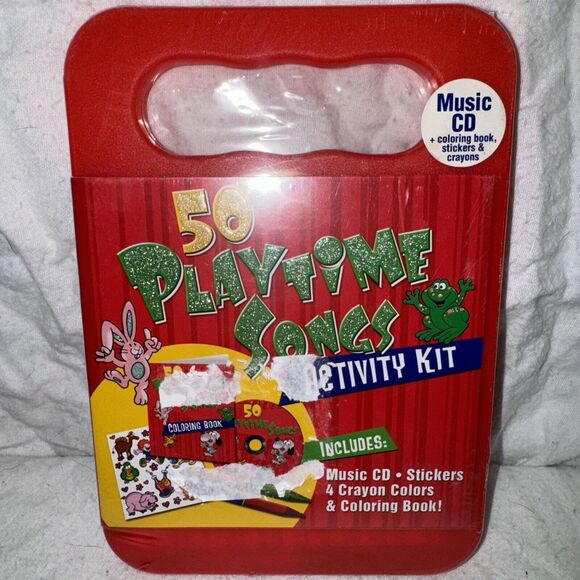 NEW - 50 Silly Songs by The Countdown Kids Activity kit (Stickers Crayo CD) Seal - Picture 1 of 8